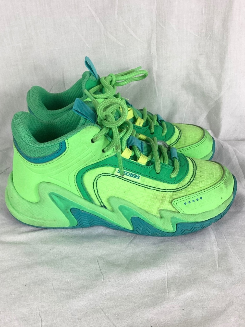 Skechers Skech Flow MAX Caps Ultra Little Kids Shoes Size 12.5 Lime Performance